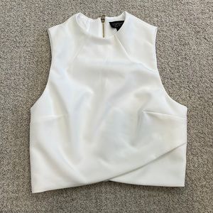 Formal Zip Up Semi Crop Top